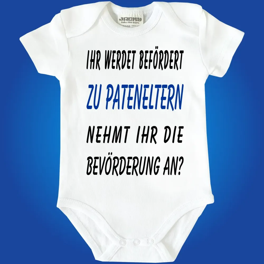 Baby-Body mit Druck Patenonkel werden
