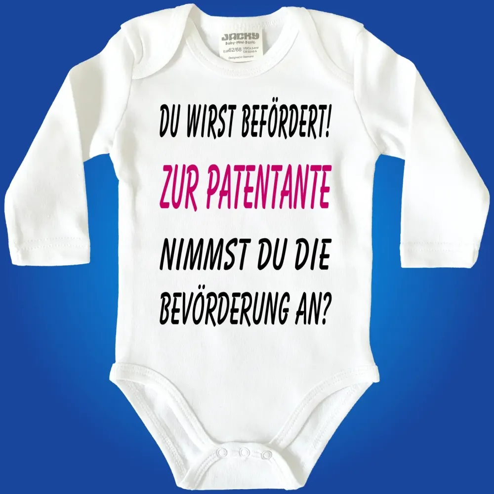 Baby-Body mit Druck Taufpaten werden