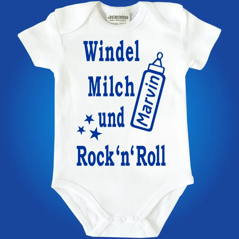 Baby Bodie mit Aufdruck Rock and Roll