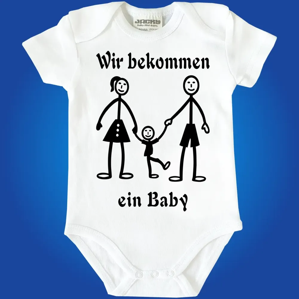 Baby-Body mit Druck Mama und Papa werden