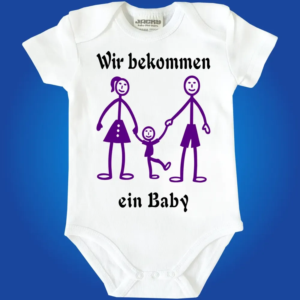 Baby-Body mit Druck Familienzuwachs