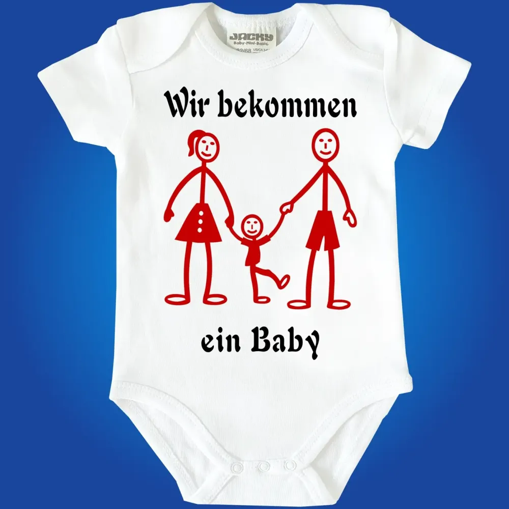 Baby-Body mit Druck Baby bekommen
