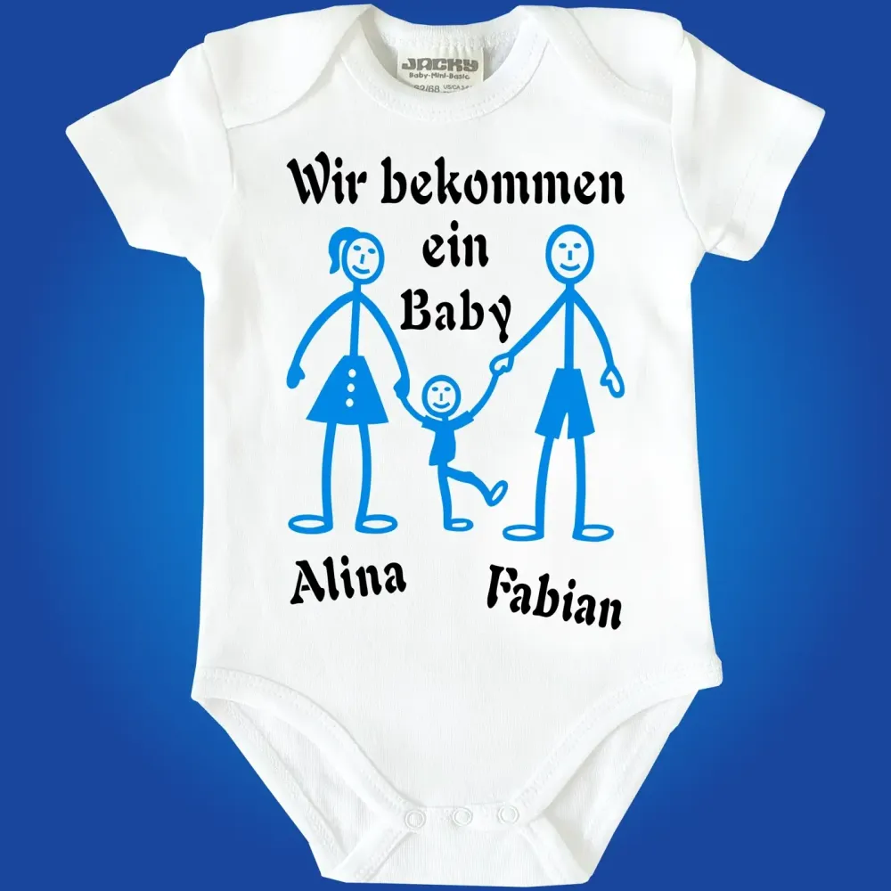 Baby-Body mit Druck Familienzuwachs