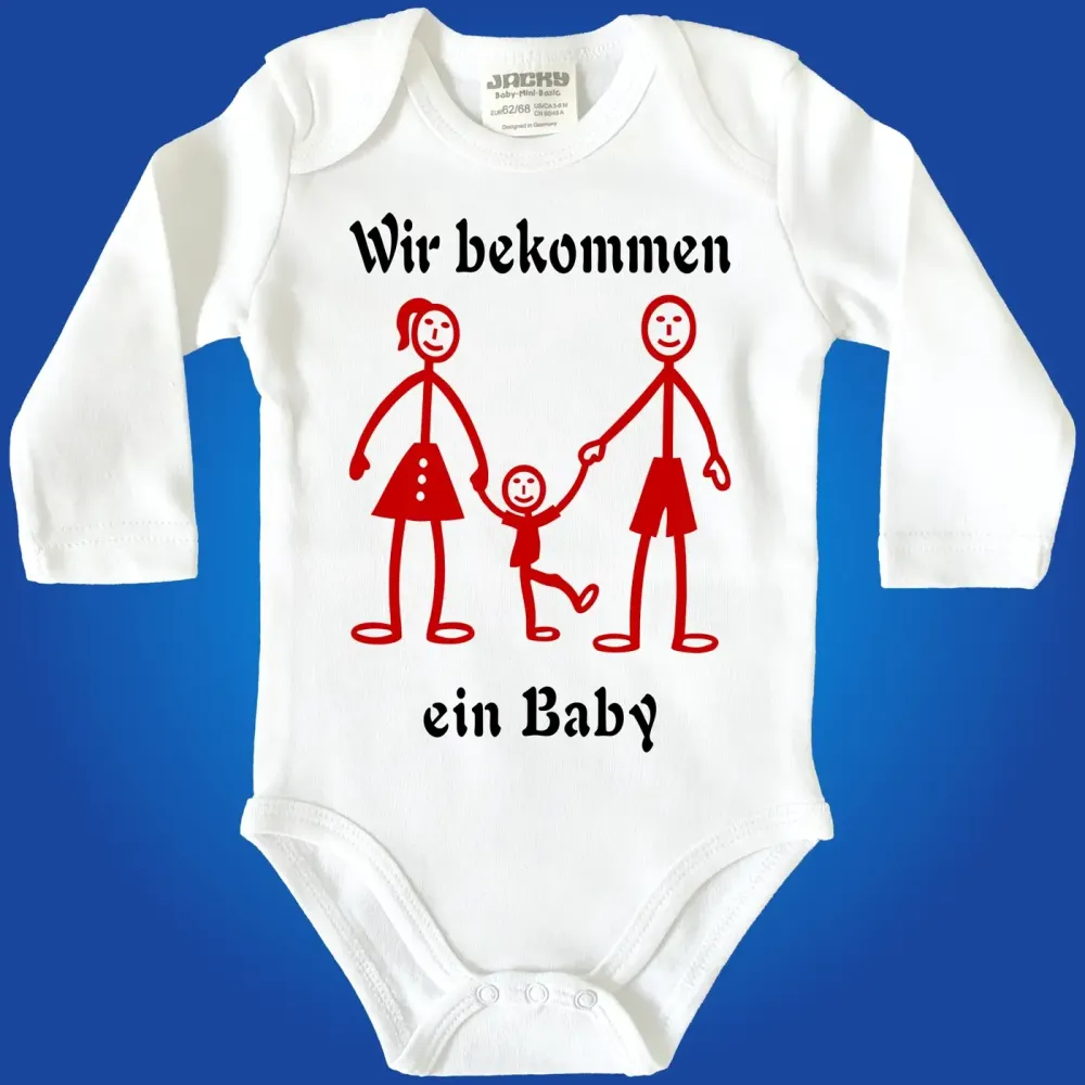 Baby-Body mit Druck Baby bekommen