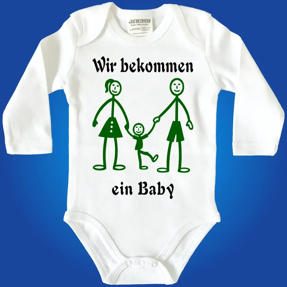 Baby-Body mit Druck Familienzuwachs