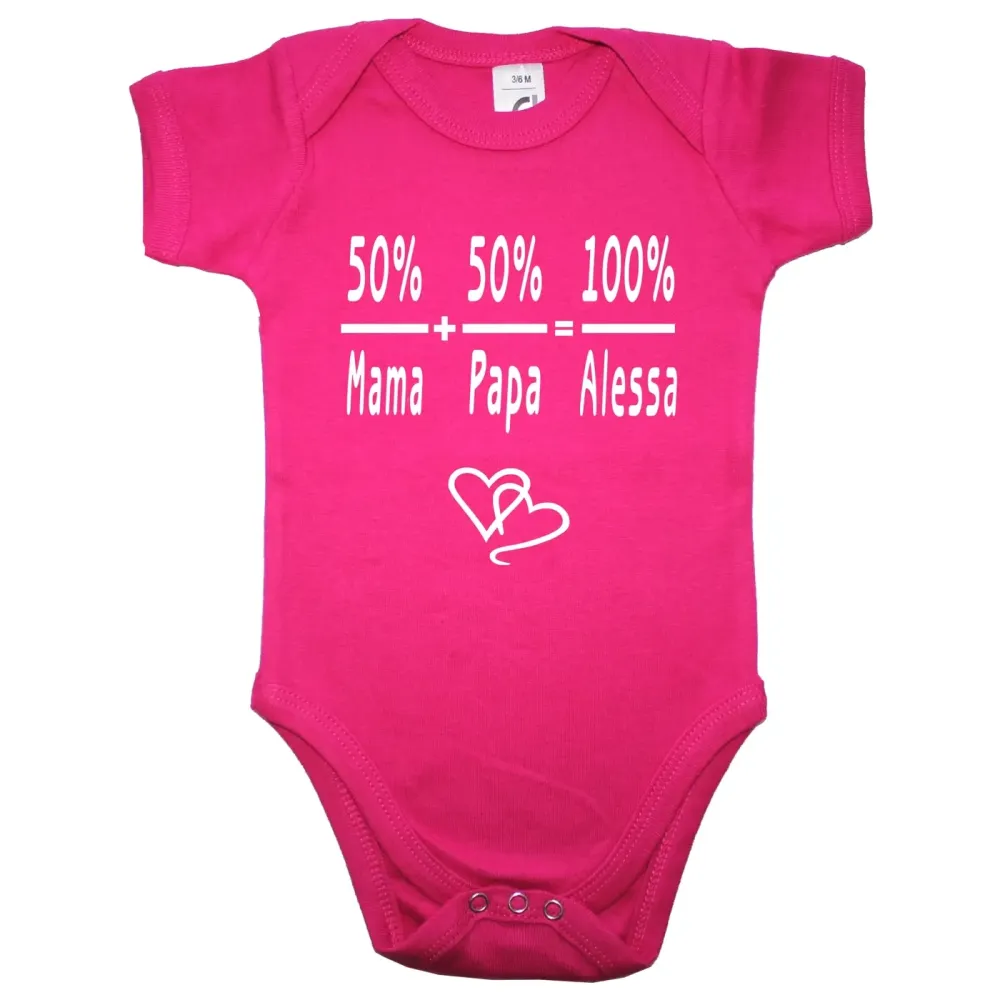 Baby-Body mit Druck Mama und Papa