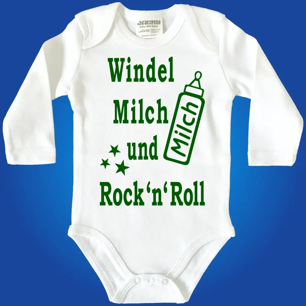 Babybody mit Aufdruck Rock 'n' Roll