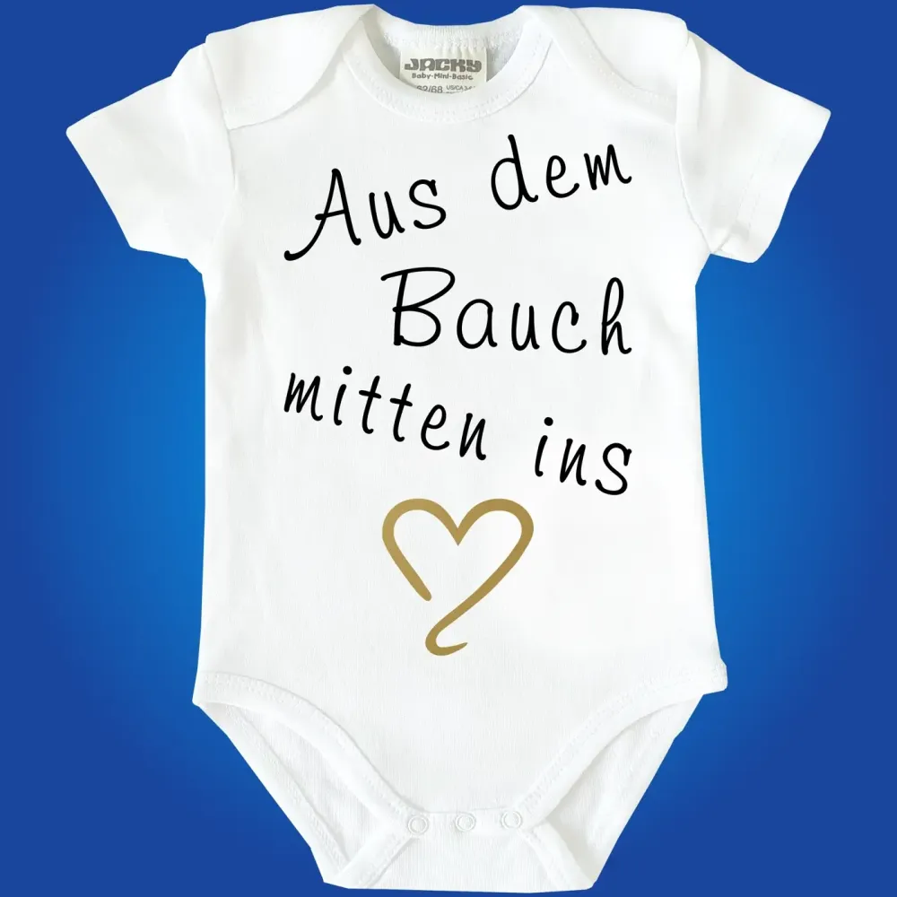 Babybody zur Geburt mit Herz