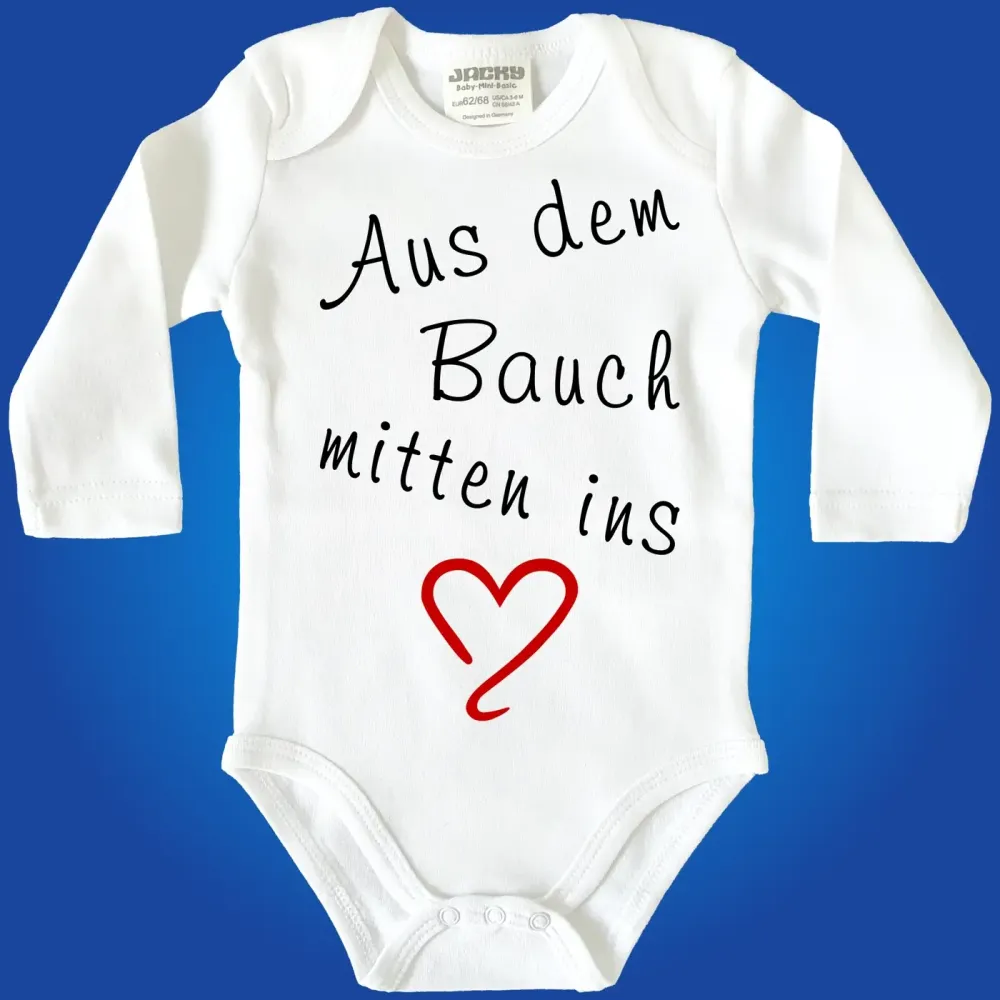 Baby-Body zur Geburt mit Herz