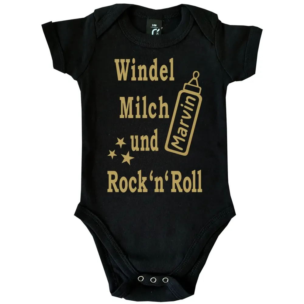Baby-Body mit Aufdruck Rock and Roll