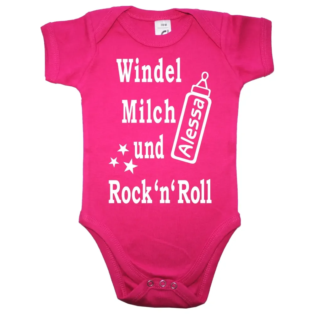 Babybody mit Aufdruck Rock 'n' Roll