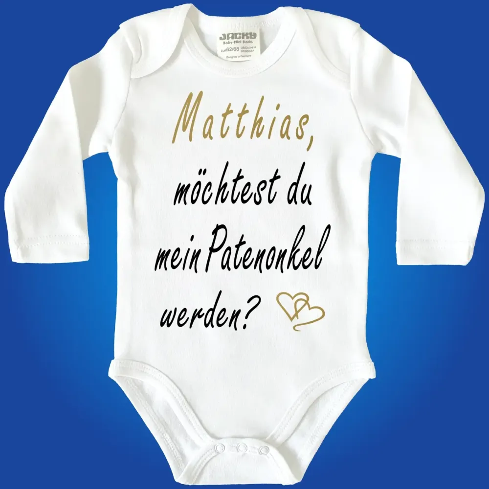 Preview: Baby-Body mit Aufdruck Patenonkel