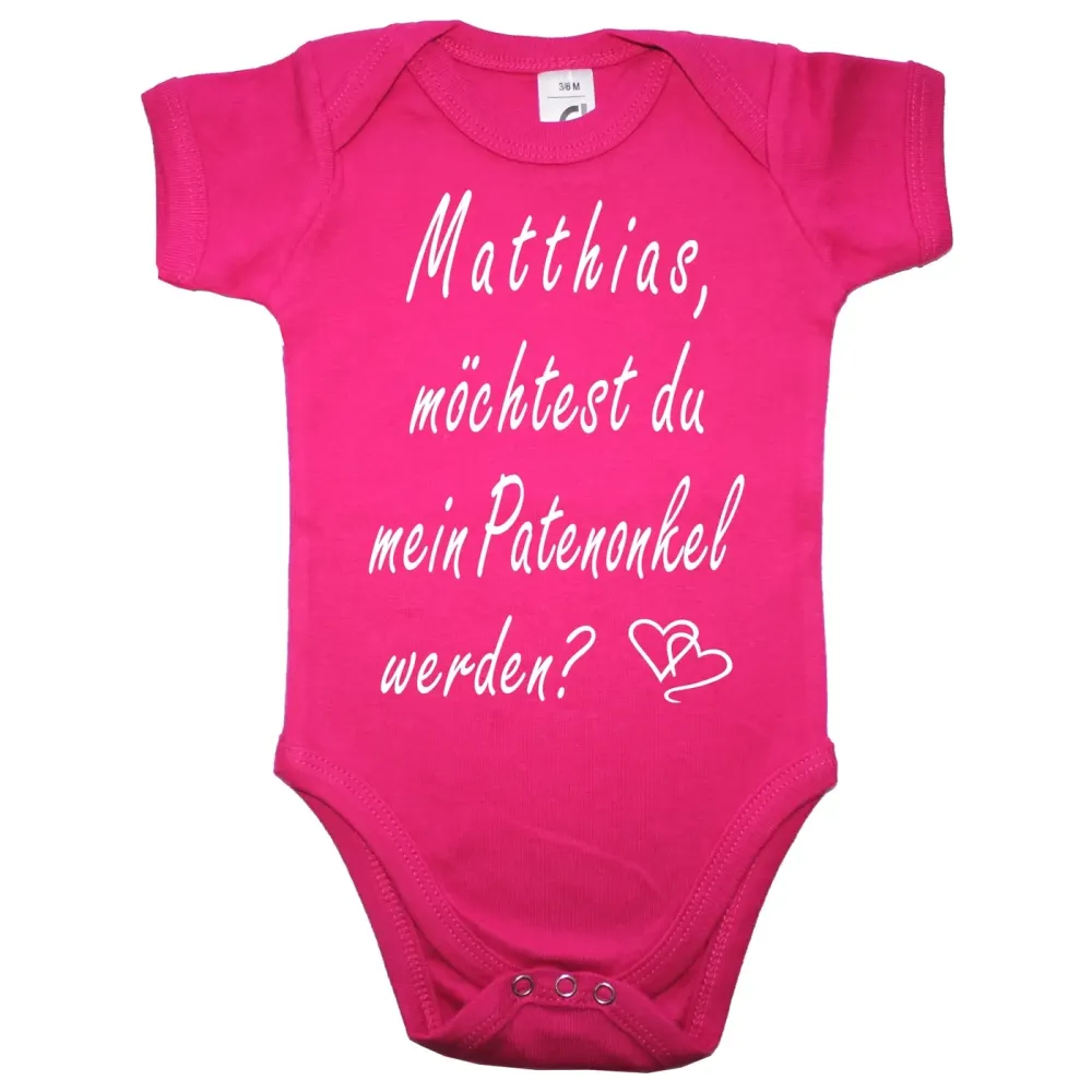 Einteiler mit Aufdruck Pateneltern