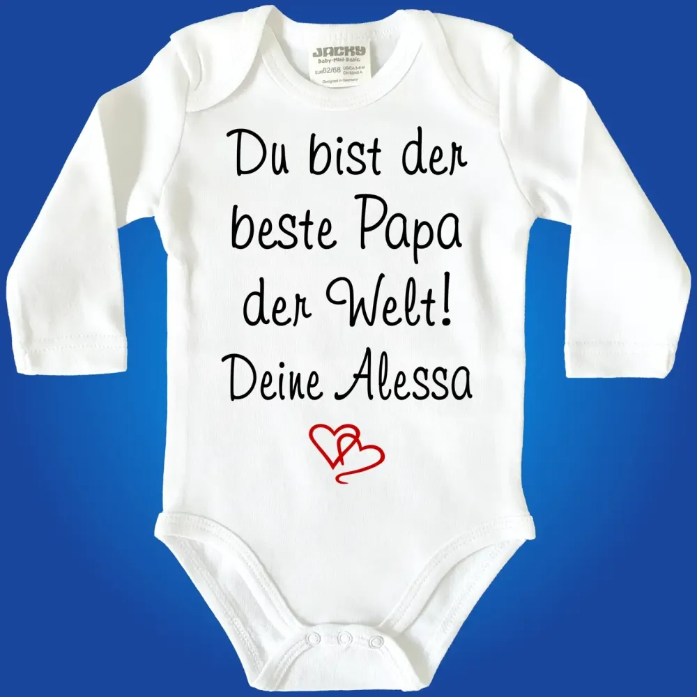 Einteiler mit Aufdruck Bester Papa der Welt