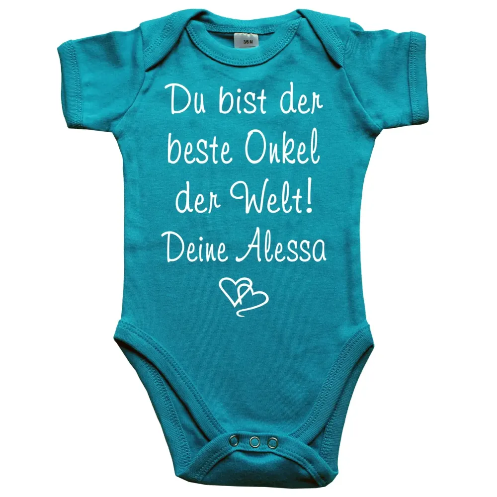 Baby-Body mit Aufdruck Bester Onkel der Welt