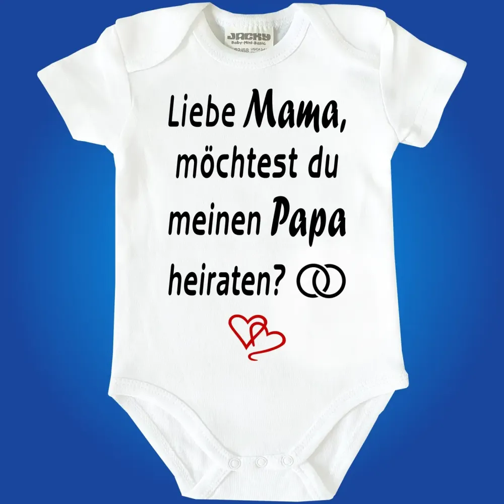 Baby-Body Heiratsantrag
