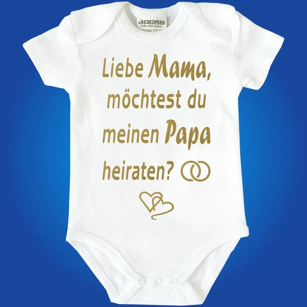 Baby-Body mit Druck Heiratsantrag