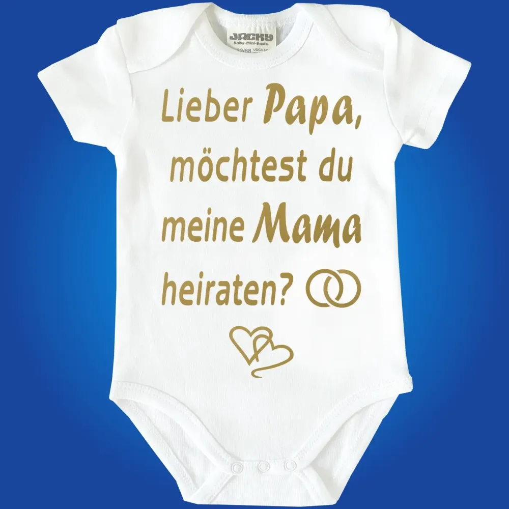 Babybody Heiratsantrag