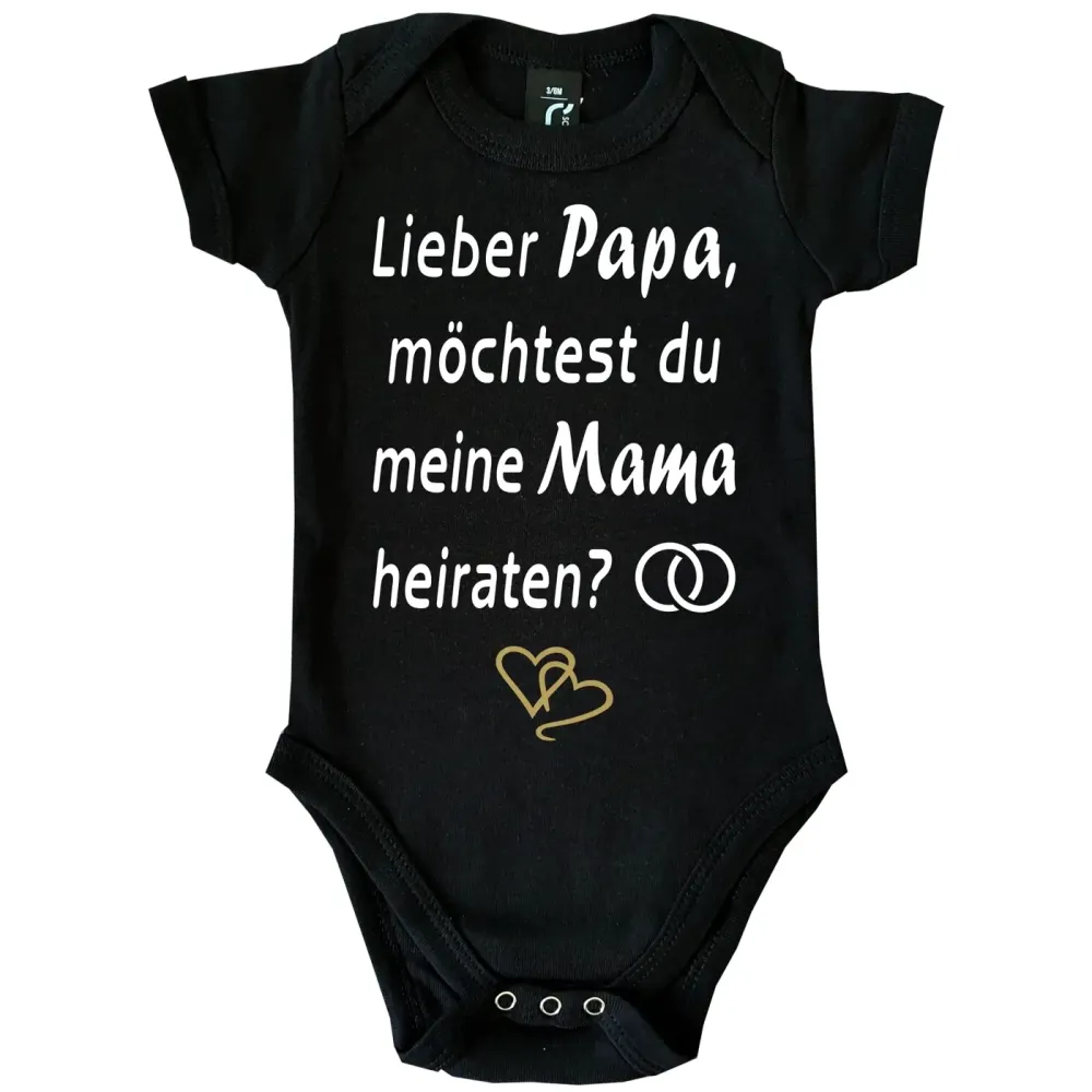 Preview: Baby-Body mit Druck Heiratsantrag
