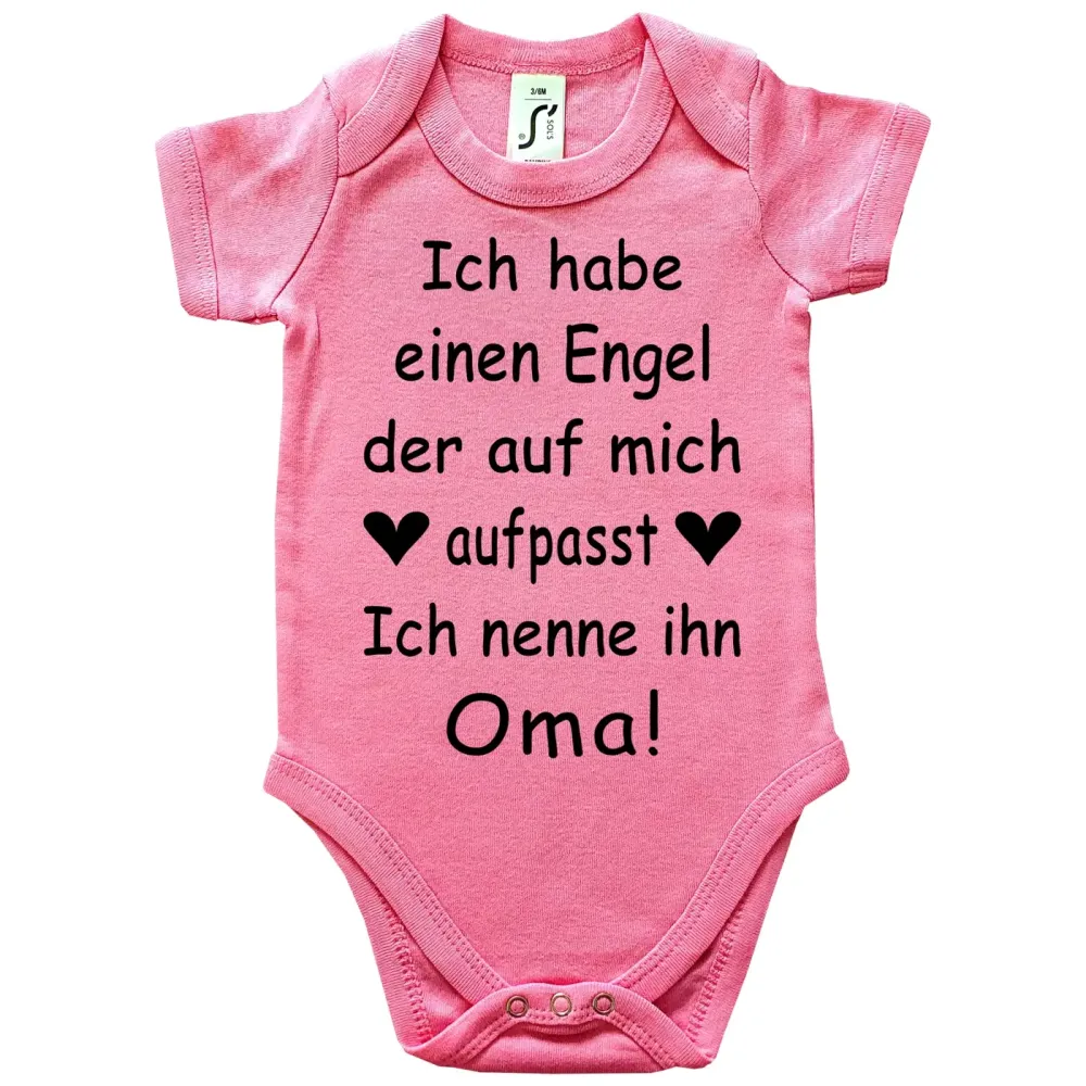 Babybody mit Engel Oma