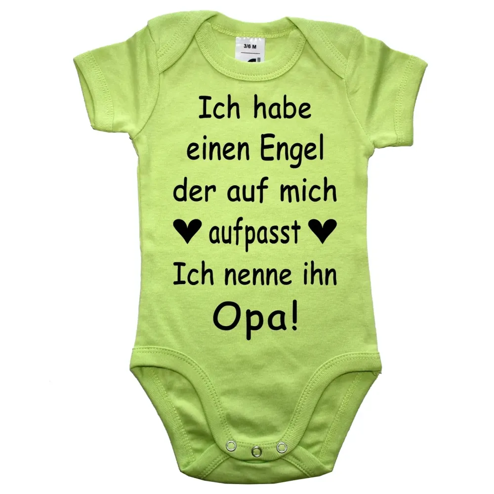 Babybody mit Engel Opa