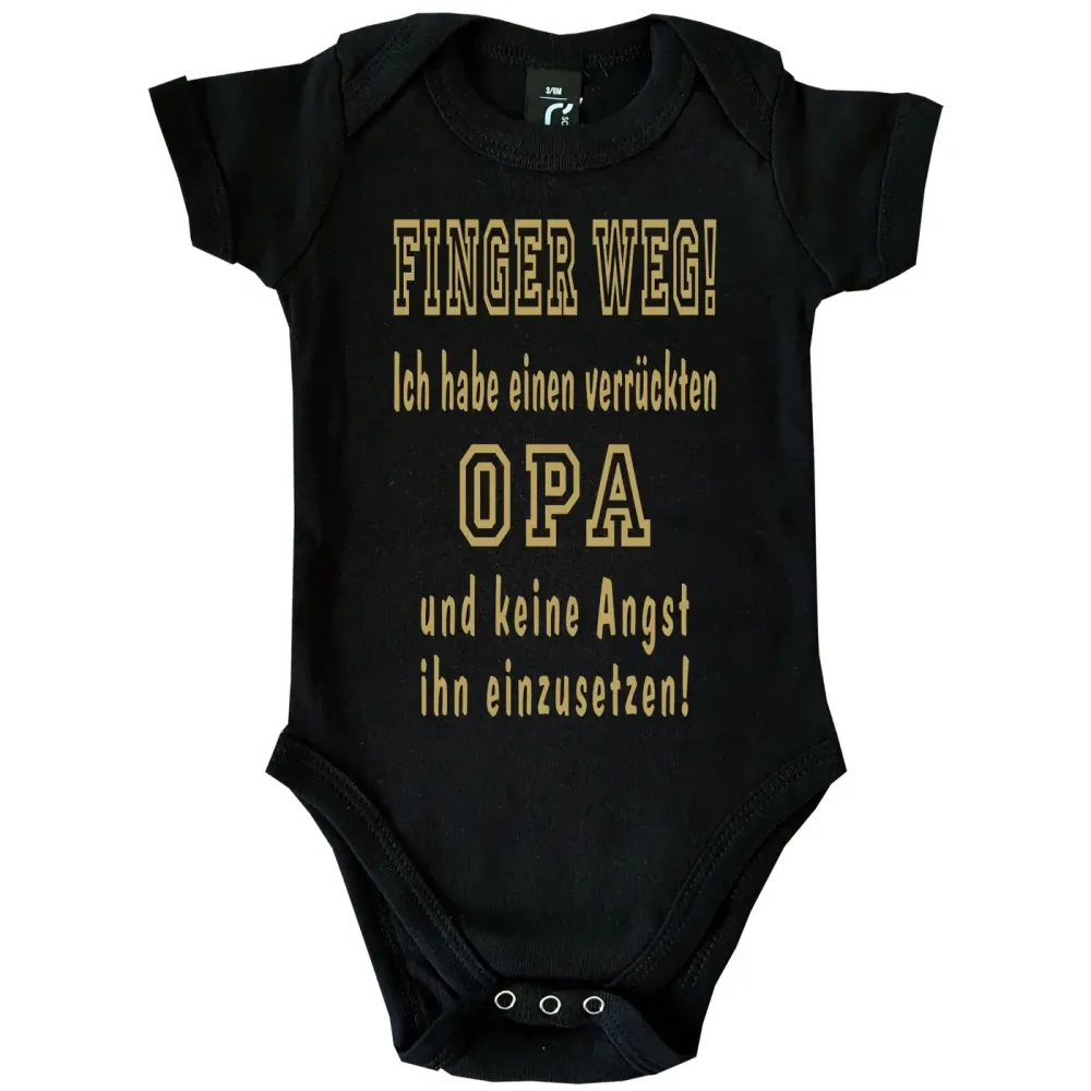 Preview: FINGER WEG - Oma Opa Tante Onkel Mama Papa Uroma Uropa Preview: Lustiger Baby-Body Finger weg