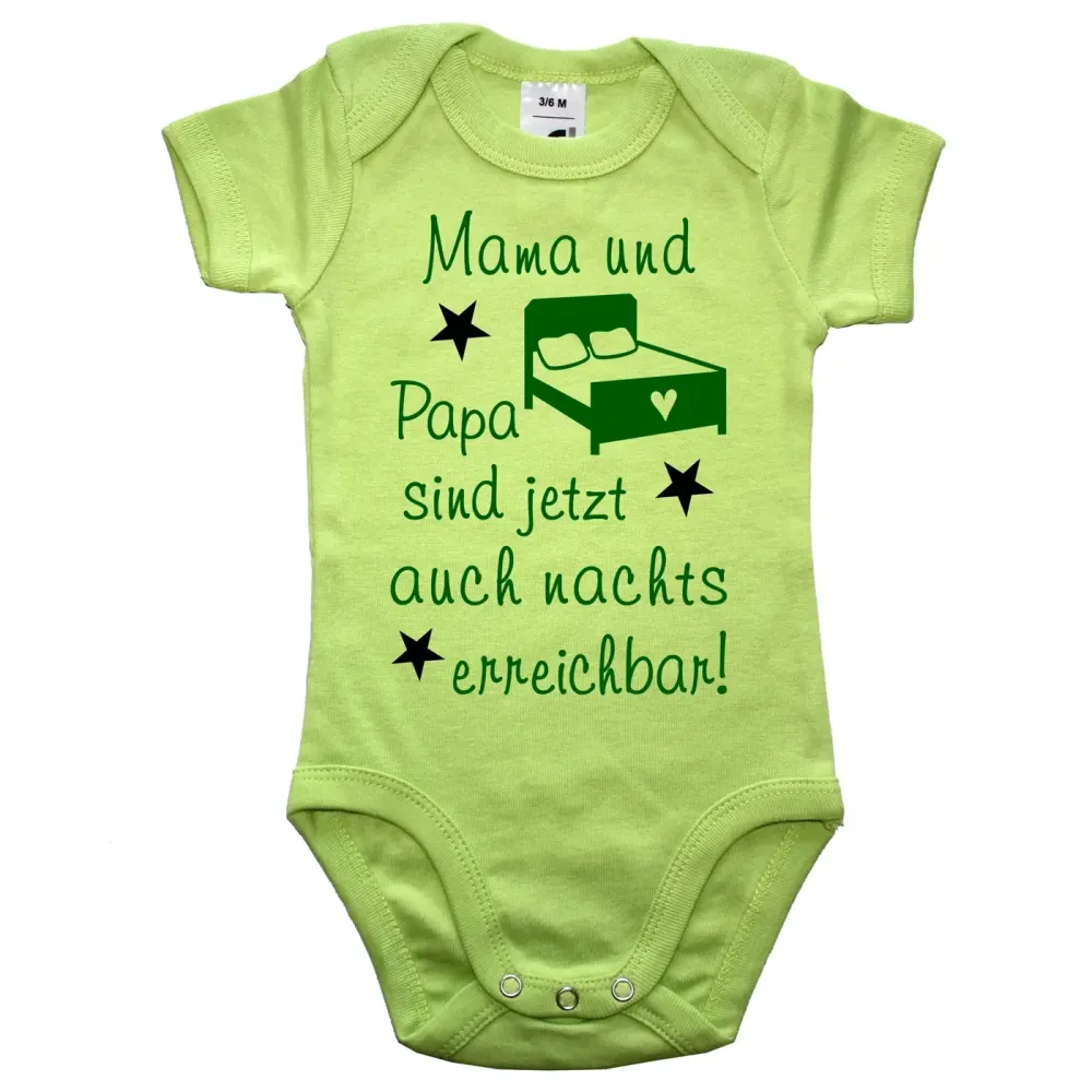 Baby‑Body mit witzigem Aufdruck für schlaflose Eltern