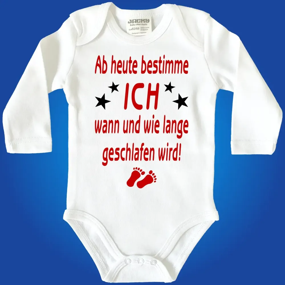 Baby-Body mit Druck zum Thema Schlafen