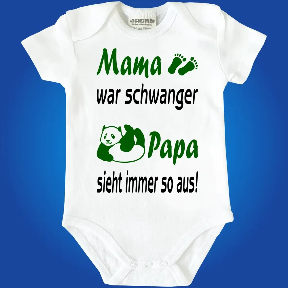 Preview: Baby-Body - Mama war schwanger Preview: Lustiger Baby-Body zur Geburt