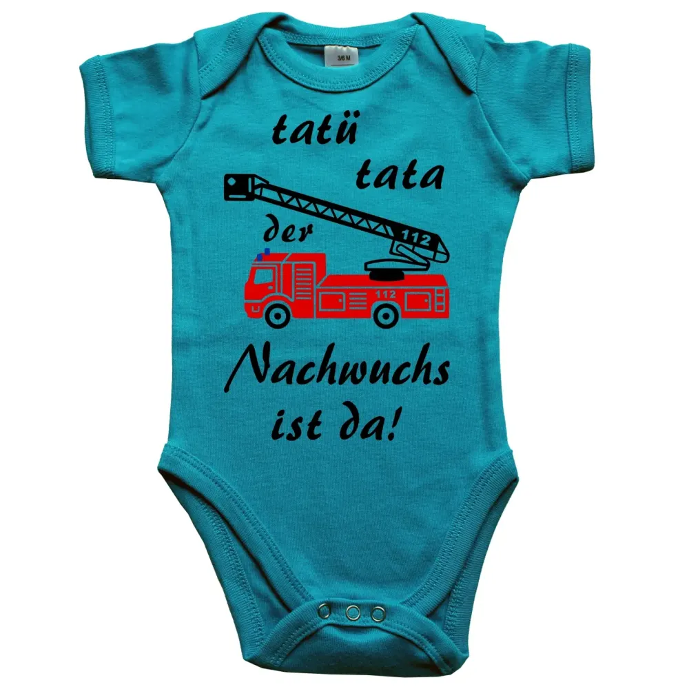 Preview: Baby-Body Feuerwehr-Nachwuchs mit Feuerwehrauto Preview: Einteiler Feuerwehr Nachwuchs mit Feuerwehrauto