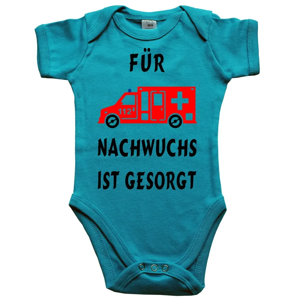 Preview: Baby-Body Notarzt mit Rettungswagen Preview: Einteiler mit Rettungswagen Notarzt