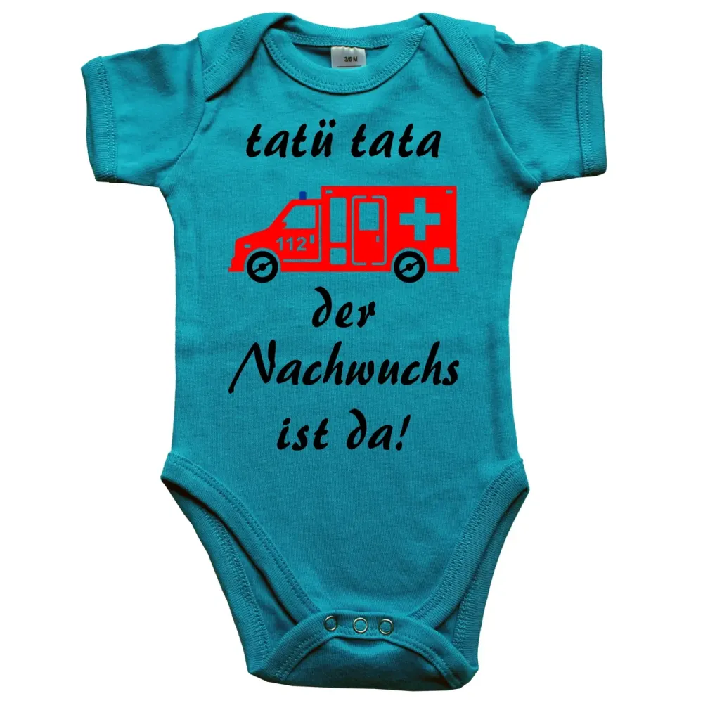 Preview: Baby-Body Notarzt mit Rettungswagen Preview: Strampler mit Rettungswagen Notarzt