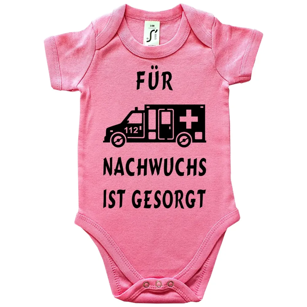 Baby-Body mit Krankenwagen Notarztwagen Einsatzfahrzeug