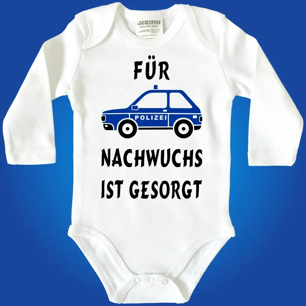 Baby-Body als Geschenk für Polizei‑Kollegen zur Geburt