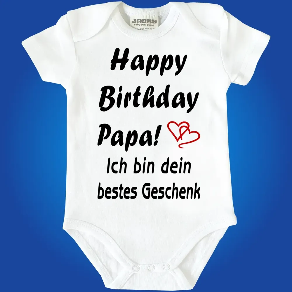 Baby-Body mit Aufdruck Happy Birthday