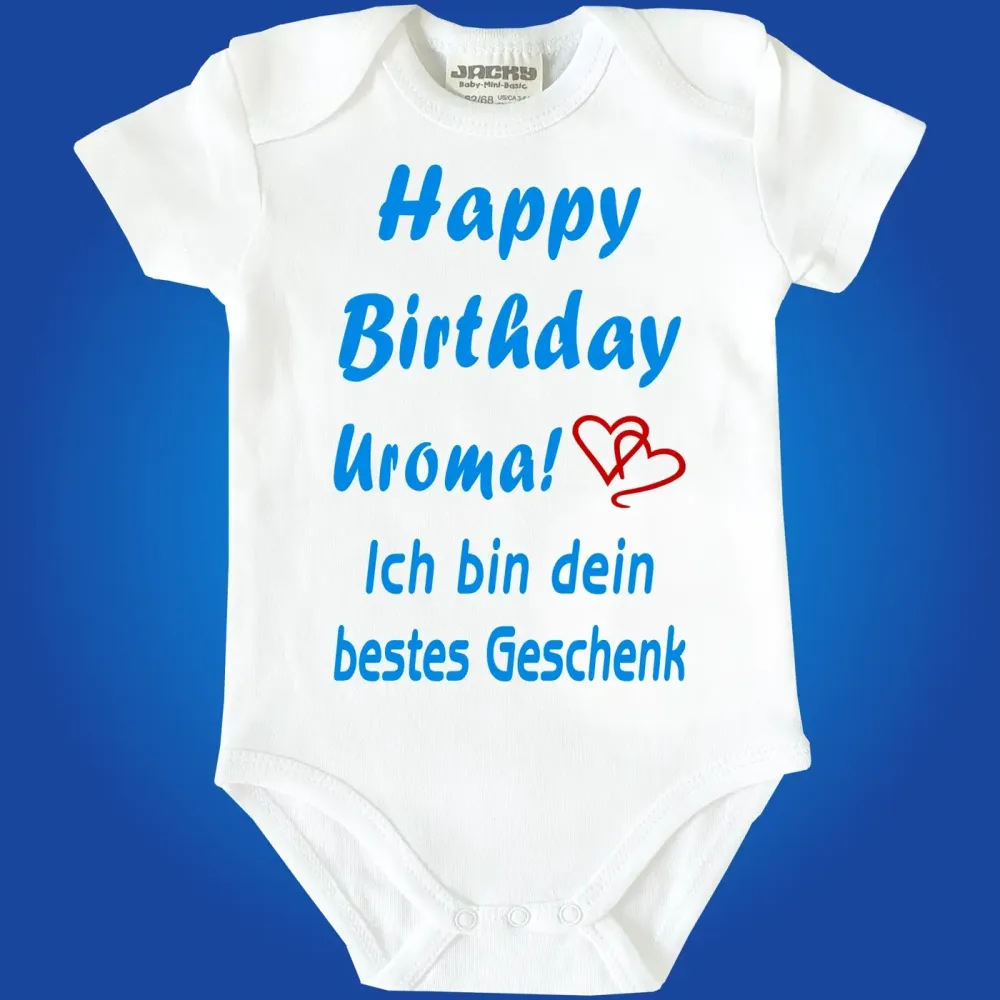 Baby-Body mit Aufdruck Happy Birthday