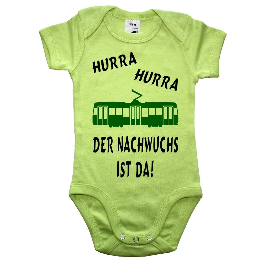 Babybody  mit Straßenbahn