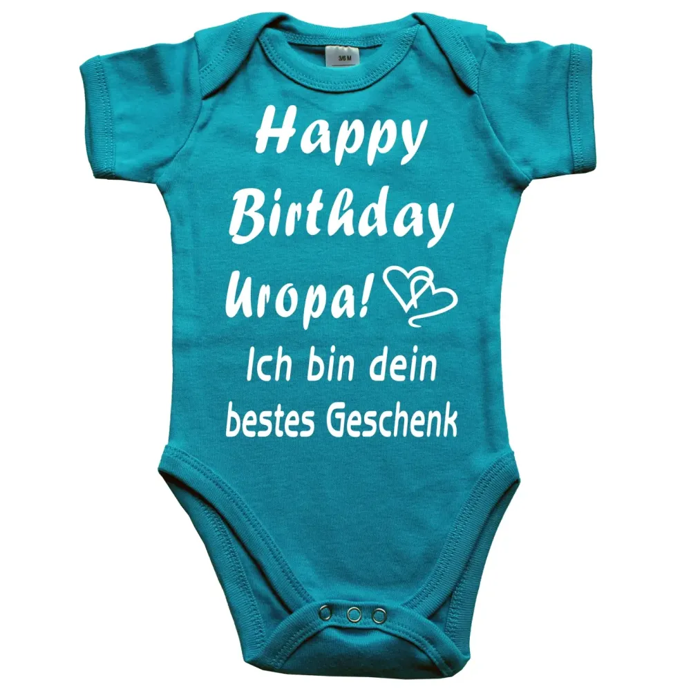Preview: Baby-Body - Happy Birthday - Ich bin Dein bestes Geschenk Preview: Baby-Body zum Wiegenfest