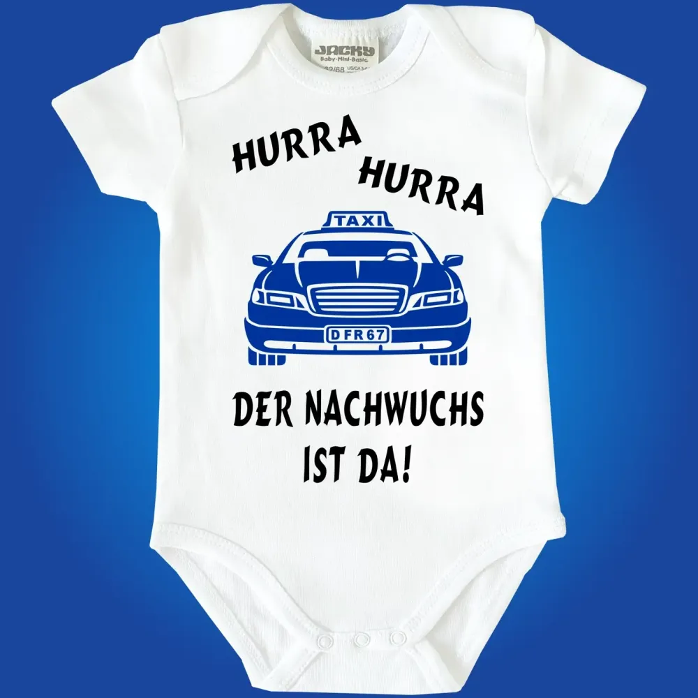 Baby‑Body mit Berufsmotiv Taxi