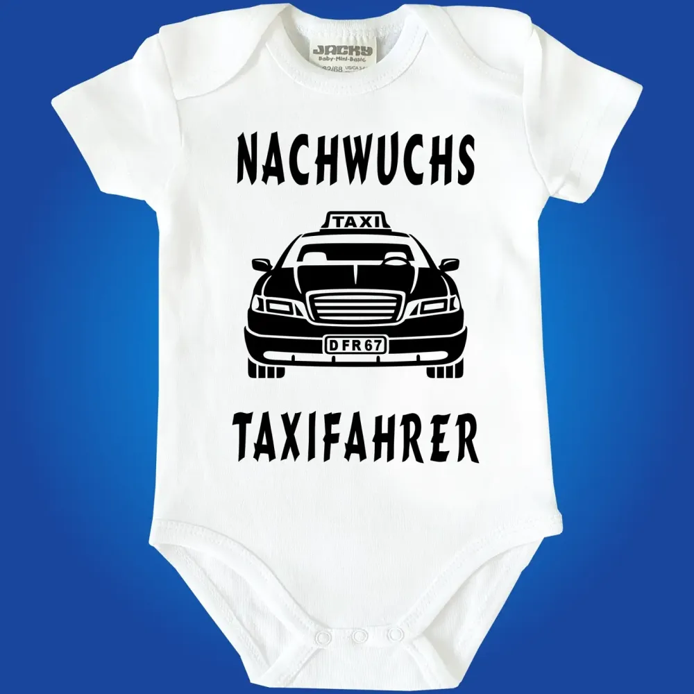 Baby‑Body mit Taxi‑Illustration für Babys