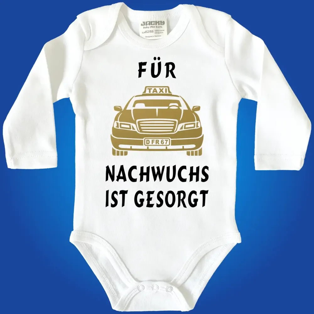 Preview: Lustiger Babybody mit Taxi‑Motiv