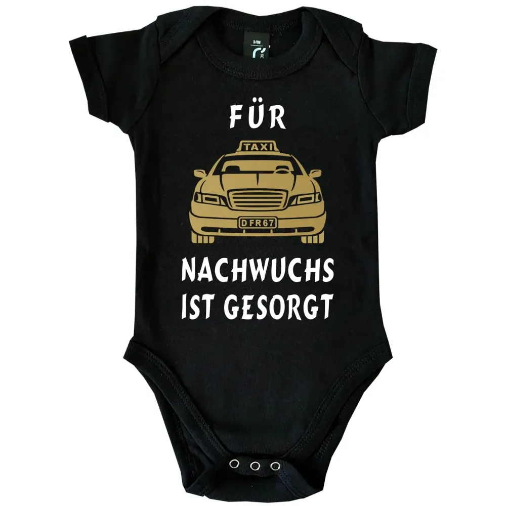 Babybody mit Taxi‑Motiv als Geschenk zur Geburt