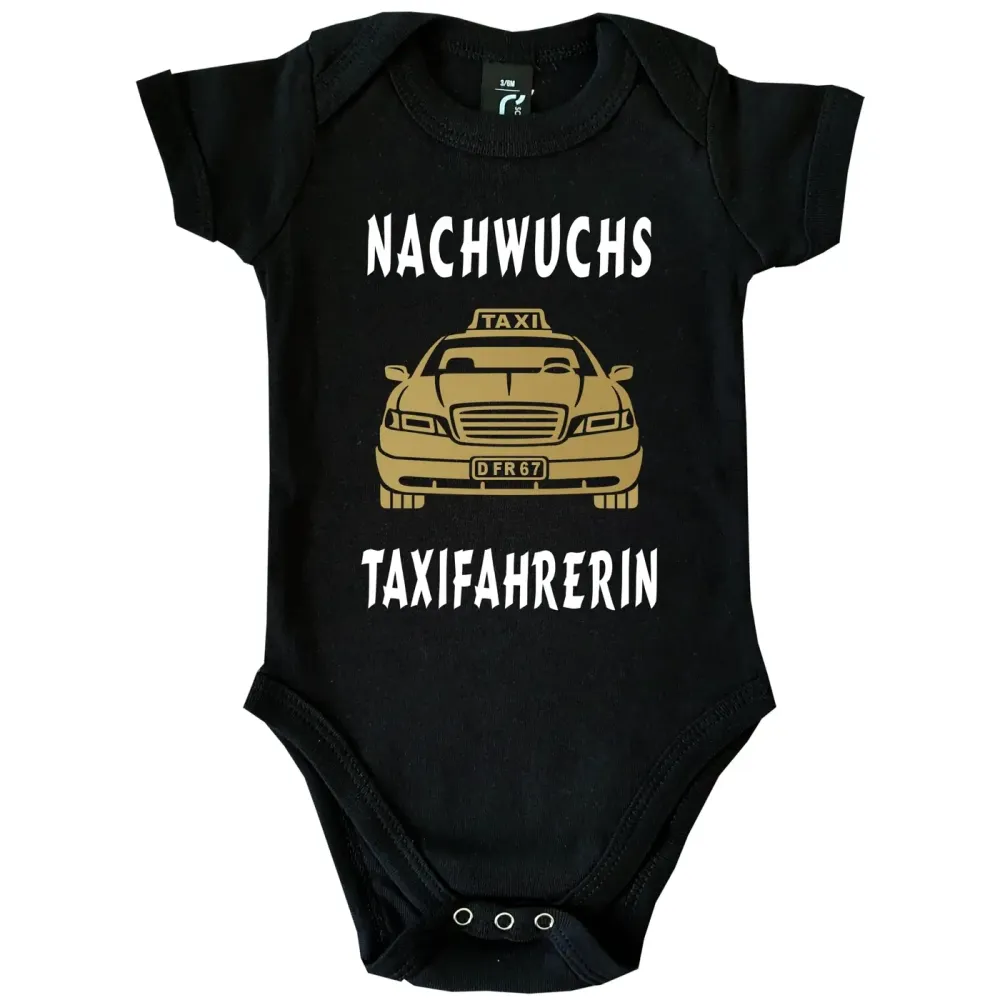 Preview: Babybody mit Taxi‑Illustration für kleine Fahrer