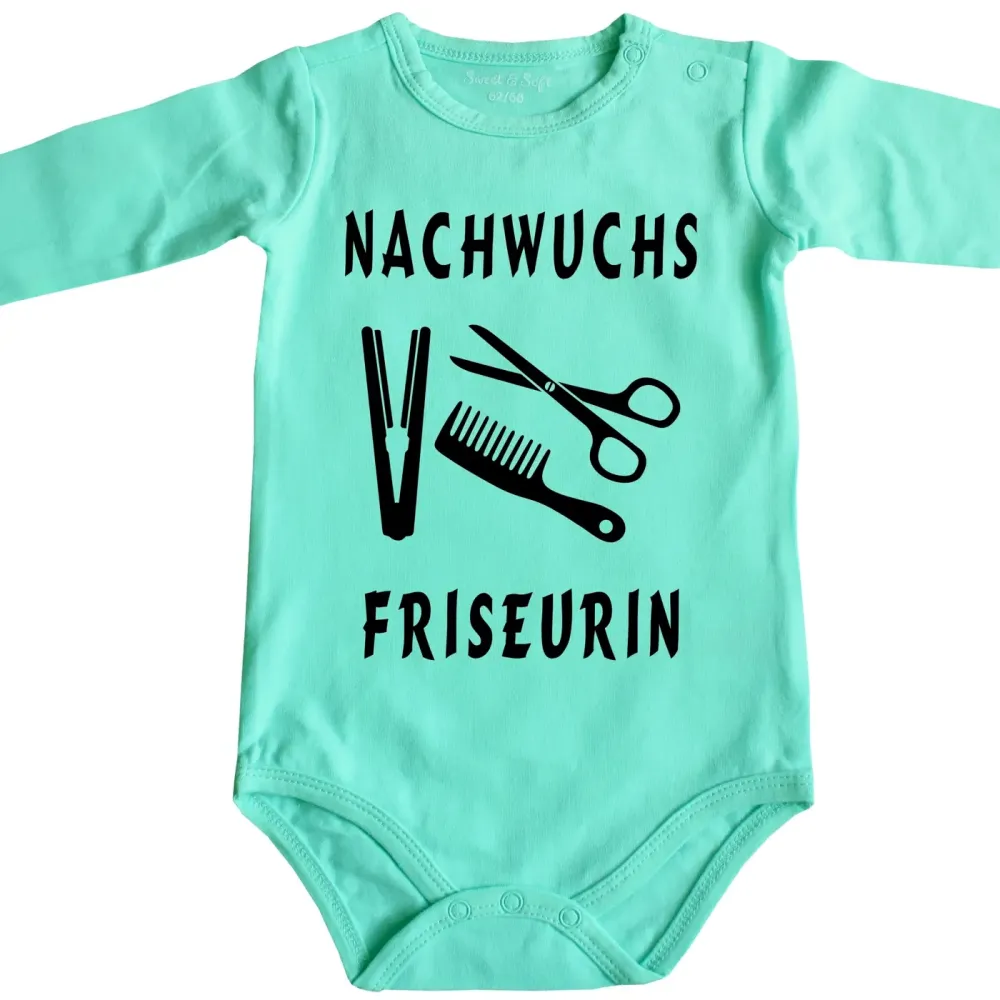 Baby-Body mit Druck Friseur Friseurin