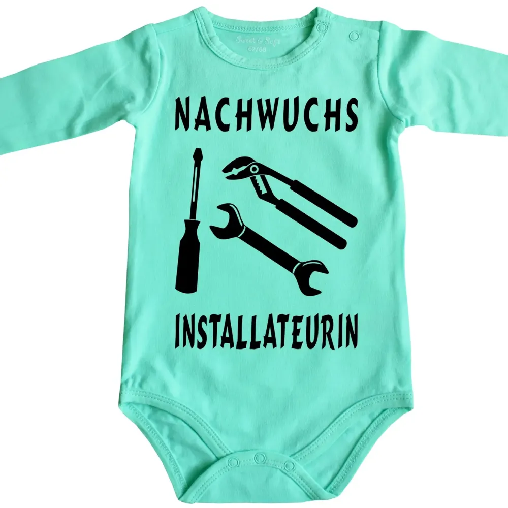 Baby-Body mit Metallbauer Motiv