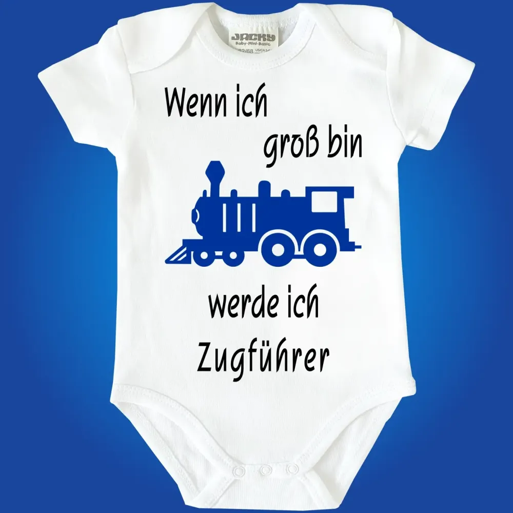 Baby-Body mit Zug Zugführer