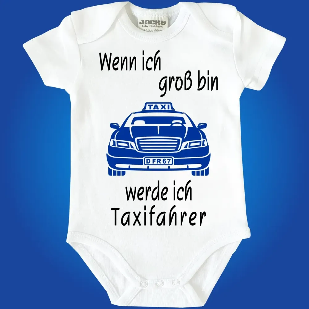 Baby-Body mit Taxi Taxifahrer