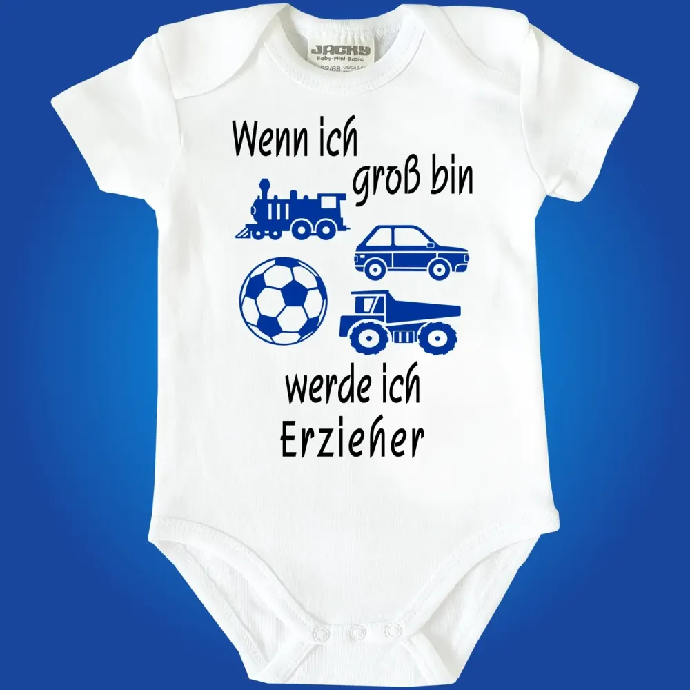 Baby‑Body mit Berufswunsch Zugführerin