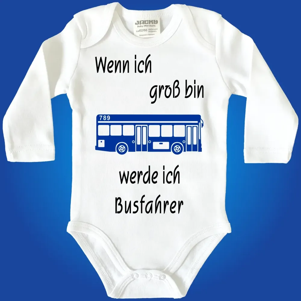 Baby-Body mit Bus Busfahrer