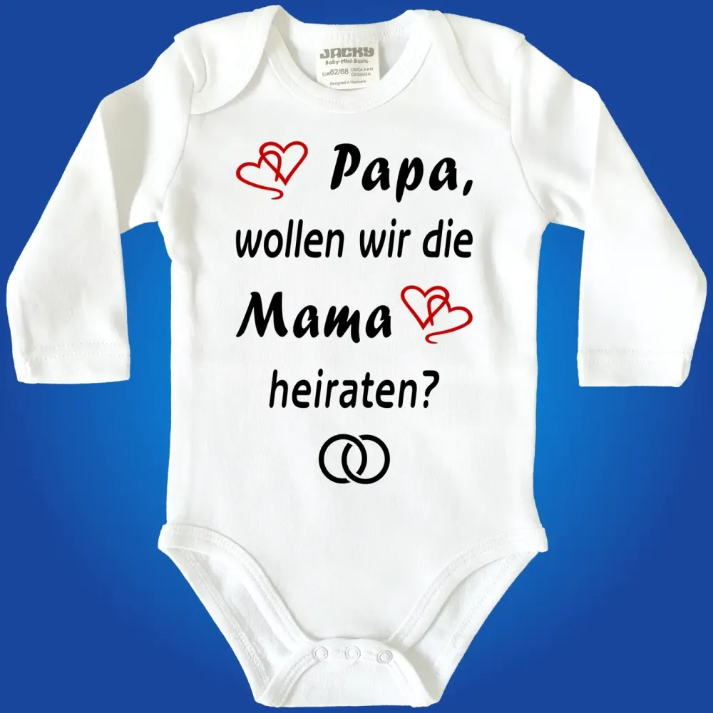 Preview: Baby-Body mit Druck Heiratsantrag
